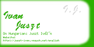 ivan juszt business card